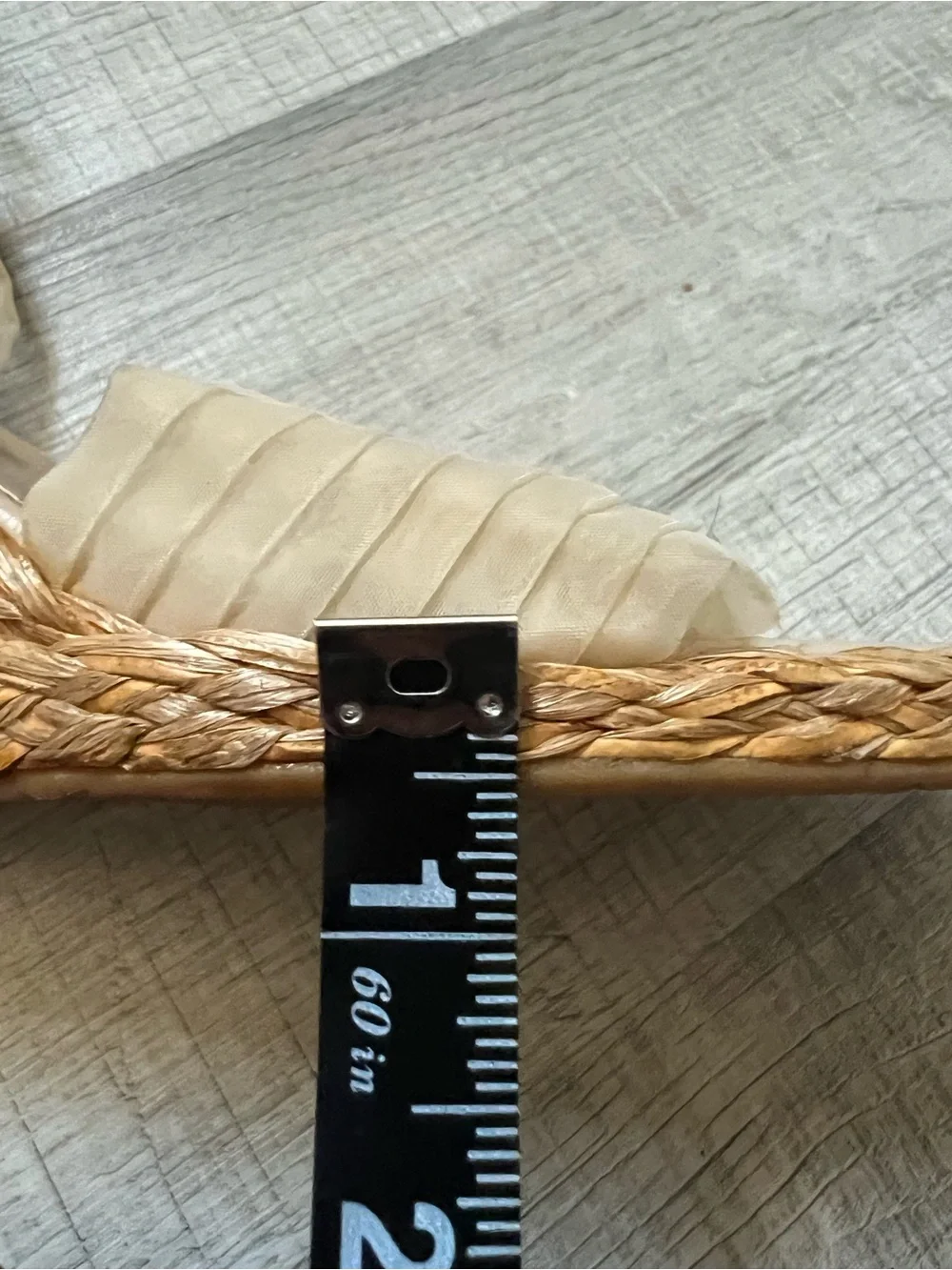 STUART WEITZMAN Cream Espadrille Wedge Sandals with Wrap Ankle Tie Tulle Size 9 - Picture 13 of 14